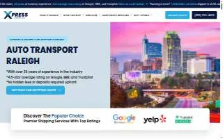 Xpress Auto Transport of Raleigh website