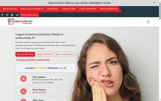 Emergency Dental of Jacksonville website