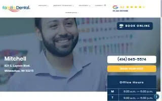 Familia Dental of Milwaukee website