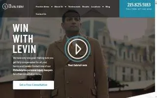 The Levin Firm Personal Injury and Car Accident Lawyers - Philadelphia Office website