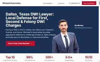 Michael & Associates Criminal Defense Attorneys of Dallas website
