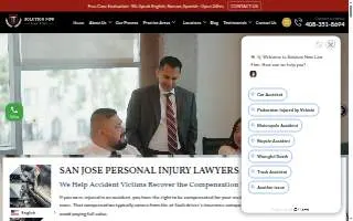 Solution Now Law Firm - San Jose Accident Attorneys website