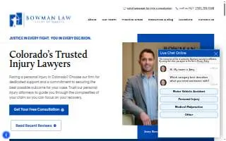 Bowman Law, LLC of Denver website
