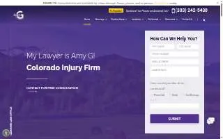 Amy G Injury Firm of Denver website