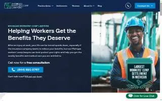 Michigan Workers Comp Lawyers of Detroit website