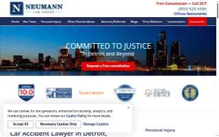 Neumann Law Group Accident Lawyers of Detroit website