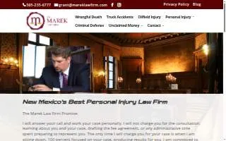 The Marek Law Firm website