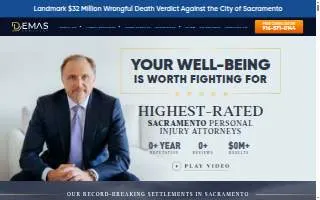 Demas Law Group, P.C., Personal Injury Attorneys of Sacramento website