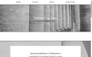 Matthew McDowell, Attorney of Tampa website