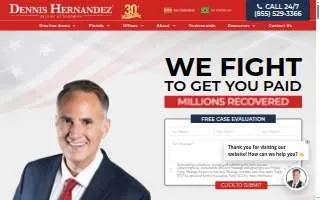 Dennis Hernandez Injury Attorneys website