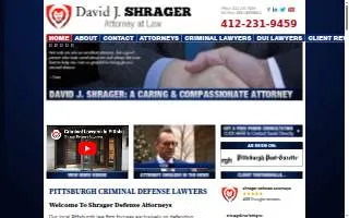 Shrager Defense Attorneys of Pittsburgh website