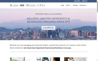 Barry & Moore, CPAs website