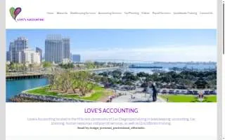 Love's Accounting San Diego website