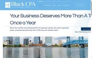 Black CPA & Associates (Fridays open by appointment only) website
