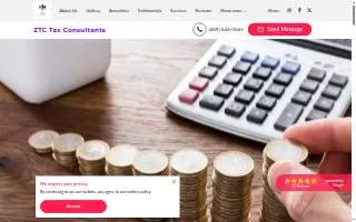 ZTC Tax Consultants website