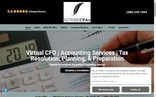 Scribe CPAs website
