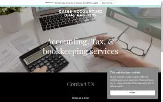 Gains Accounting website