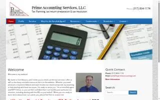 Prime Accounting Services, LLC website