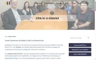 Huddleston Tax CPAs - U-District website