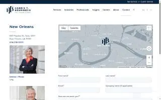 Hannis T. Bourgeois LLP of New Orleans website