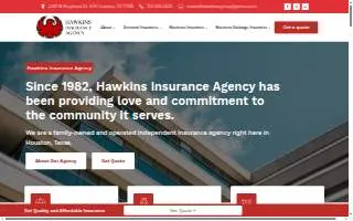 Hawkins Insurance Agency of Houston website