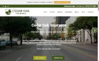 Cedar Oak Insurance website