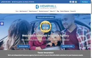 Hemphill Insurance Agency website