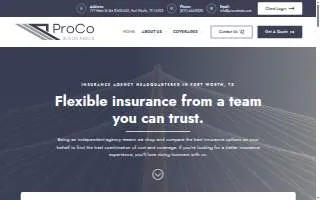 ProCo Insurance website