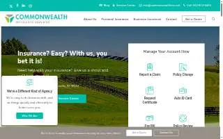 Commonwealth Insurance Services website