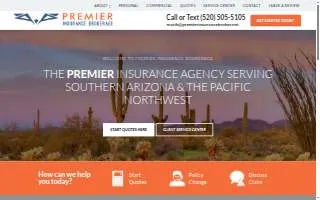 Premier Insurance Broker of Tucson website
