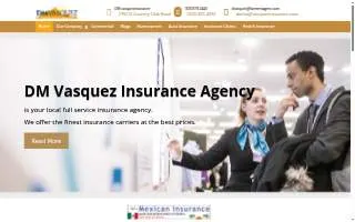 DM Vasquez Insurance Agency website