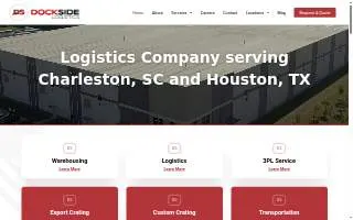 Dockside Logistics of Hanahan website