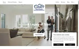Legacy Real Estate of Charlotte website