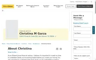 Edward Jones - Financial Advisor: Christina M Garza website