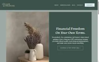 Sage Financial Planning website