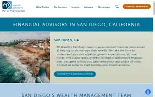 EP Wealth Advisors of San Diego website