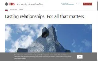 UBS Financial Services Inc. of Fort Worth website
