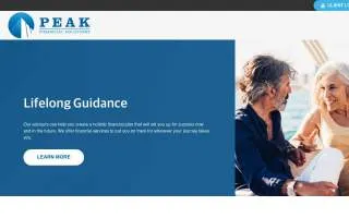 Peak Financial Solutions of Paradise website