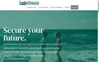 Lach Financial website