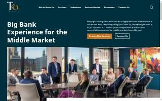 TKO Miller Investment Banking website