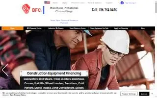 Business Financial Consulting - Heavy Equipment Financing Loans website