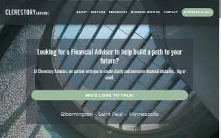 Clerestory Advisors, Inc. website