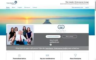 The Guidry Retirement Group - Ameriprise Financial Services, LLC website