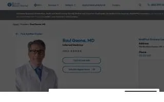 Raul Gaona Jr Jr, MD website