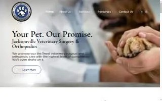 Jacksonville Veterinary Surgery and Orthopedics website
