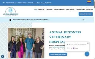 Animal Kindness Veterinary Hospital of Las Vegas website