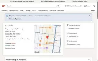 Walgreens Specialty Pharmacy of Louisville website