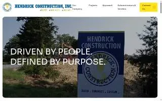 Hendrick Construction Inc website