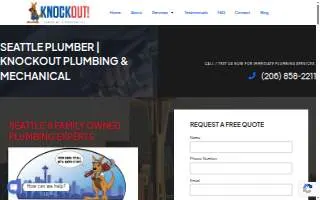 Knockout Plumbing & Mechanical LLC website