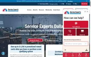 Service Experts Dallas website